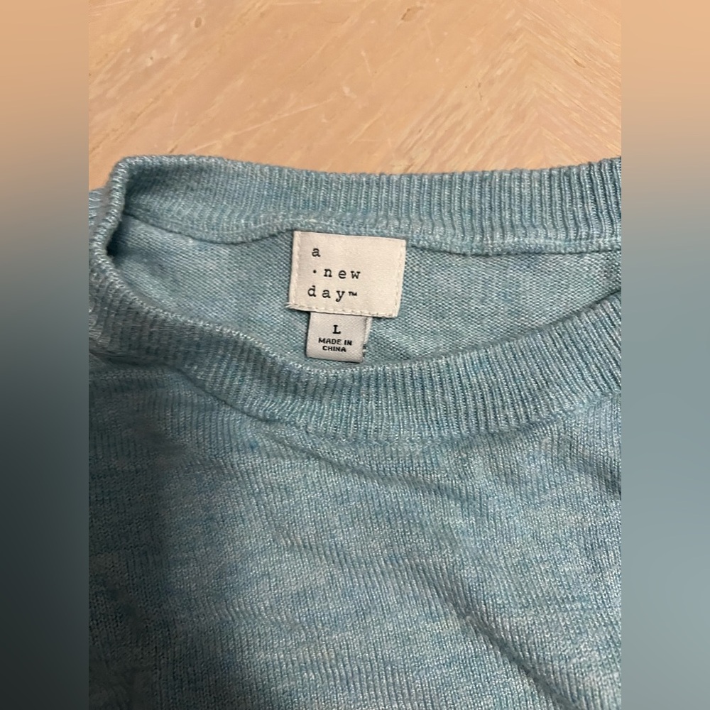 A New Day Women's Light Blue Crew Neck Sweater